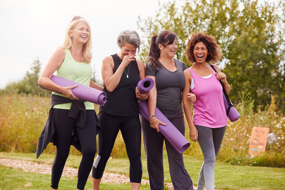 Group Of Women Getting Fit